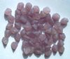 50 8mm Matte Light Amethyst Marble Three Sided Bicone Beads